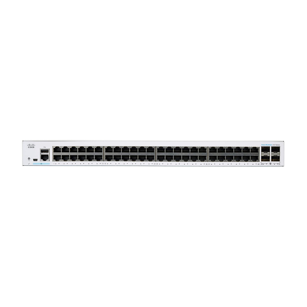 Smart Switch Cisco CBS250-48T-4G, 48 porturi