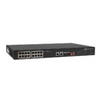 Switch PFS3218-16ET-135 Dahua, 16 PoE + 2 Uplink 1000 Mbps