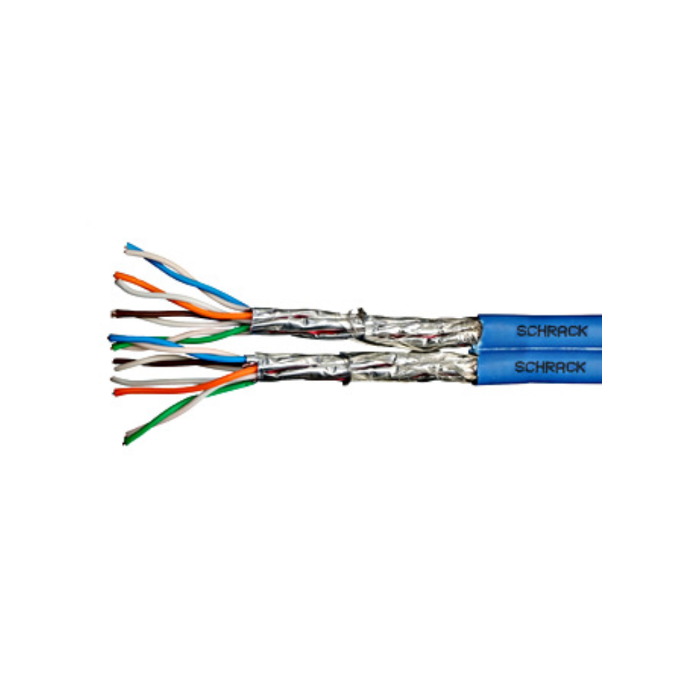 Cablu Schrack HSEKP8233P S/FTP Cat. 7, LS0H-3, 100 metri, Dca, 30%, albastru