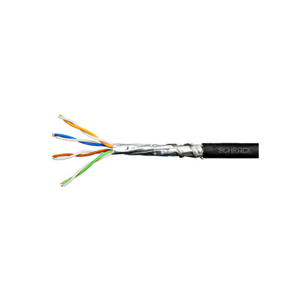 Cablu Schrack HSKP4233A5 S/FTP Cat. 6A, LS0H-3, rola 500 metri, Dca, negru