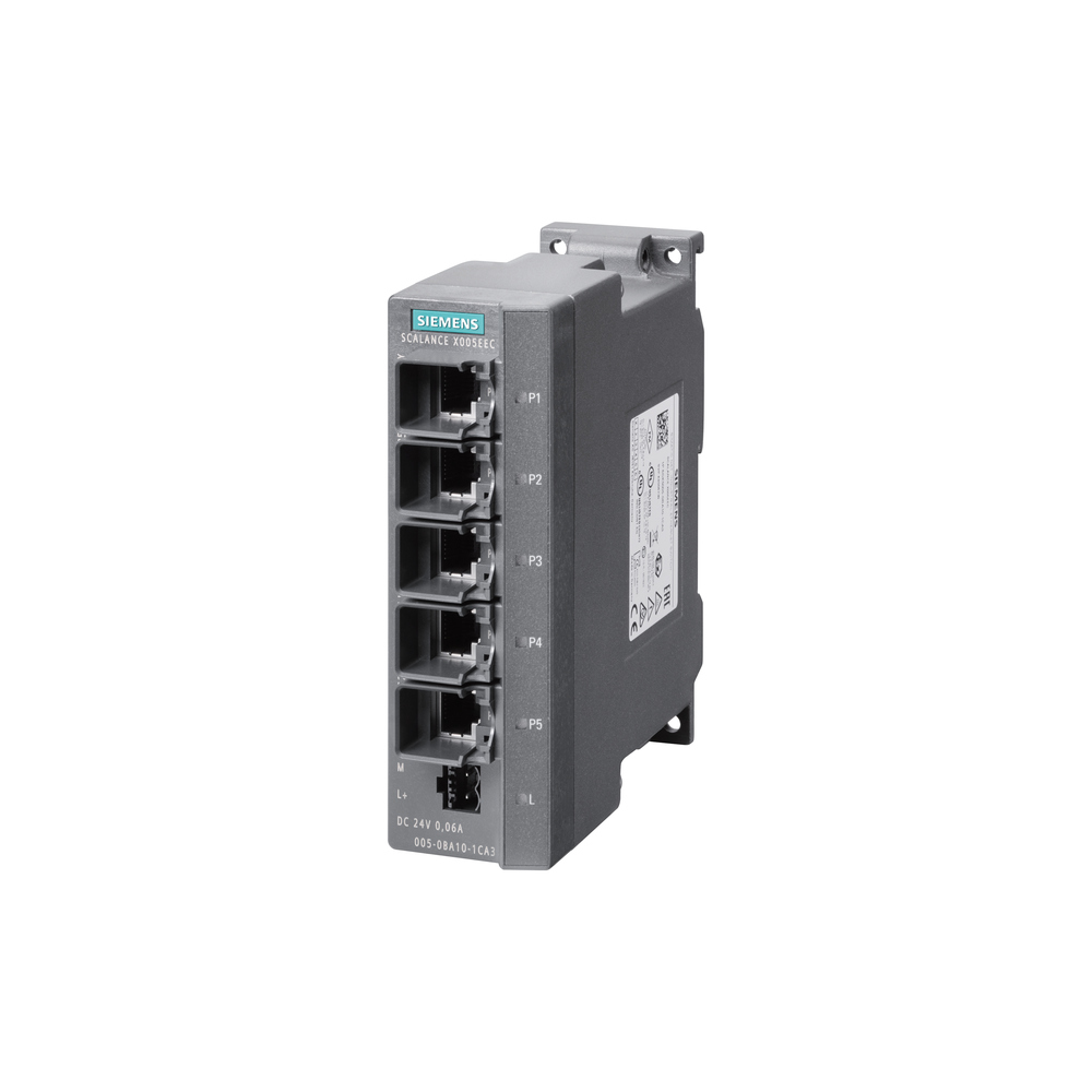 Switch industrial Siemens Scalance X005EEC, 5 porturi, fara management, 6GK5005-0BA10-1CA3