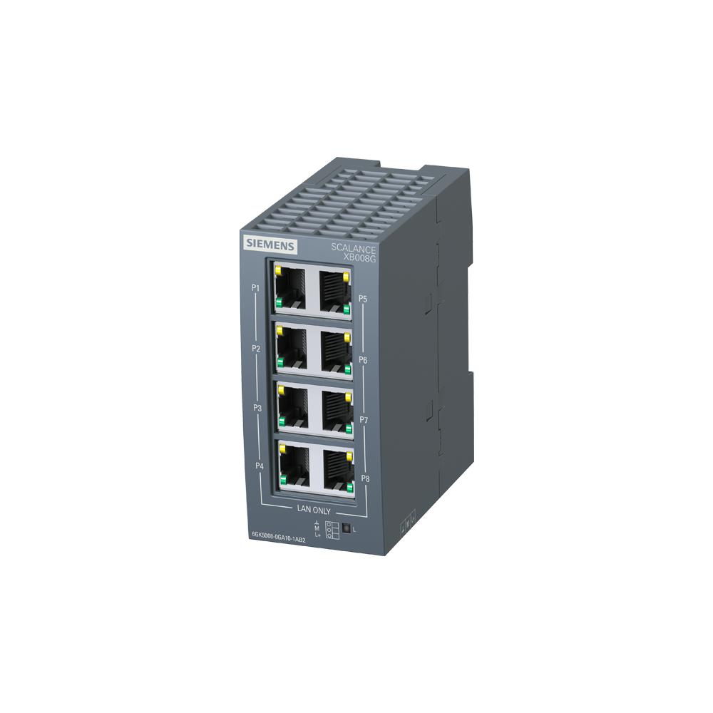Siemens Scalance XB008 | Switch industrial, 8 porturi, fara management