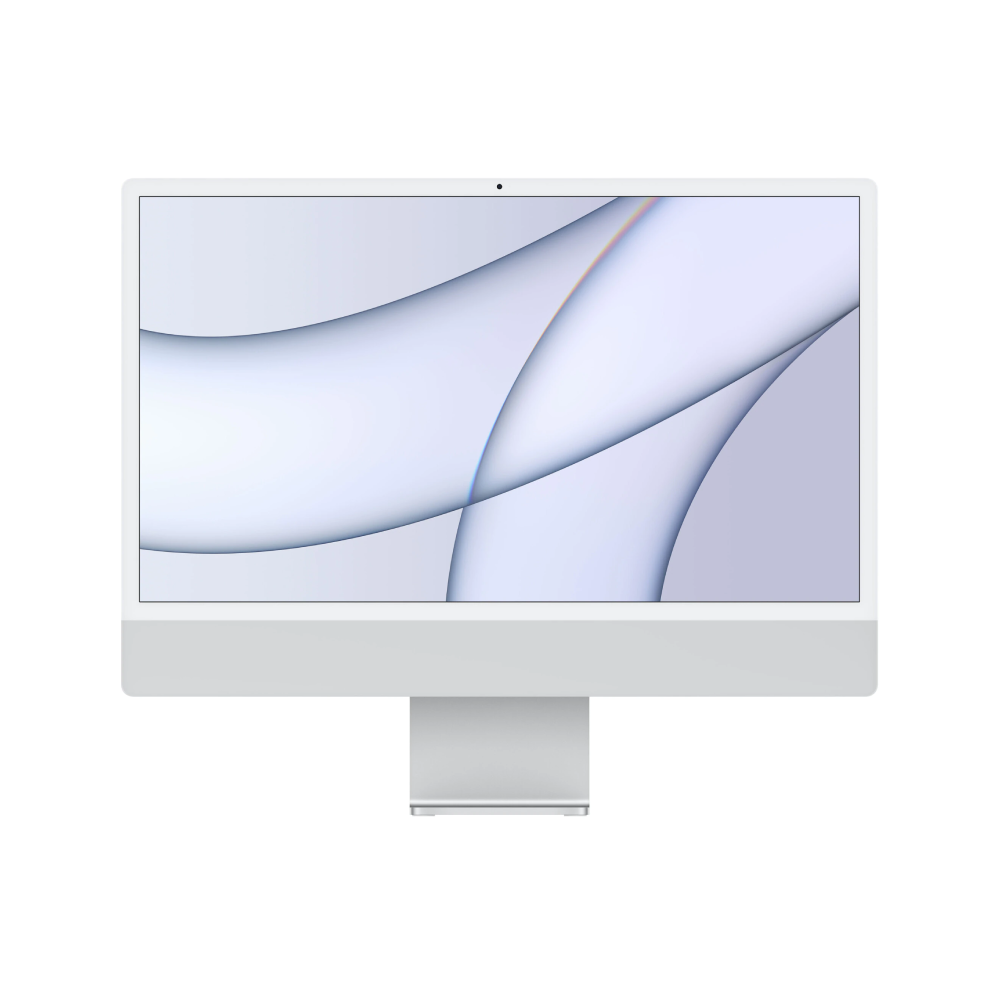 Sistem PC All in One Apple iMac mgtf3zea (2021), 24 inch retina 4.5K, Apple M1, 8 GB RAM, 256 GB SSD, 7-core GPU, macOS Big Sur, Silver