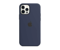 Husa de protectie Apple cu MagSafe pentru iPhone 12 iPhone 12 Pro, Silicon, Deep Navy, MHL43ZMA