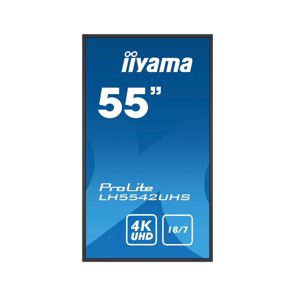 Ecran profesional Digital Signage Iiyama ProLite LH5542UHS-B3, 55 inch, 4K, IPS, HDMI - Din fata - Orientare Portret