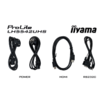 Ecran profesional Digital Signage Iiyama ProLite LH5542UHS-B3 - Cabluri incluse