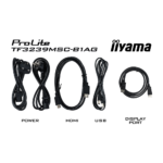 Ecran touchscreen Digital Signage Iiyama ProLite TF3239MSC-B1AG - cabluri