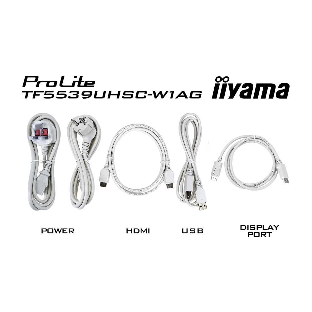 Ecran touchscreen Digital Signage Iiyama ProLite TF3239MSC-W1AG, 31.5 inch, AMVA3 LED, Full HD - cabluri