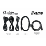 Monitor POS touchscreen Iiyama ProLite TF1934MC-B7X, 19 inch, IPS LED - Cabluri