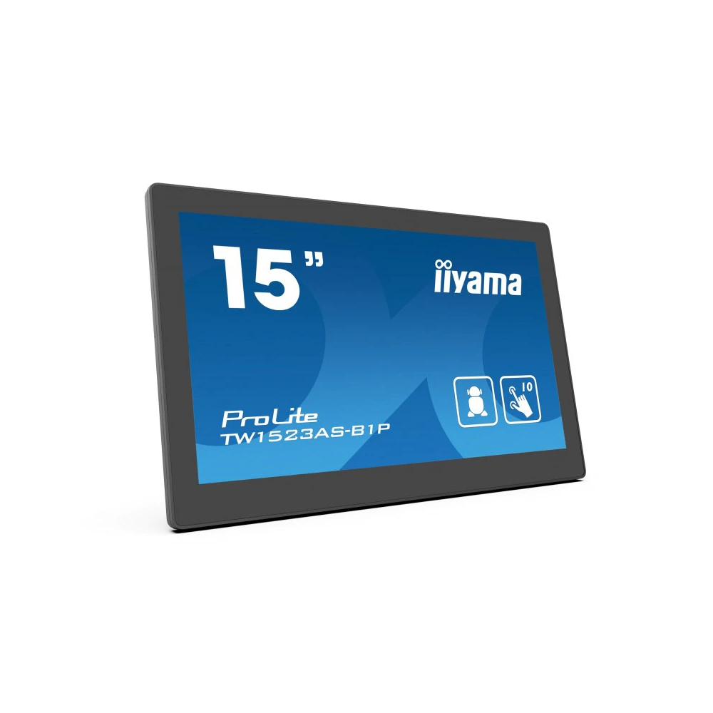 Monitor Touchscreen Iiyama ProLite TW1523AS-B1P, 15.6 inch, Android, PoE,