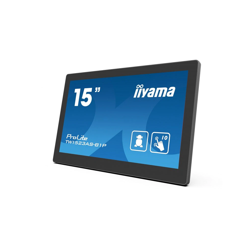 Monitor Touchscreen Iiyama ProLite TW1523AS-B1P, Android, PoE, IPS, HD
