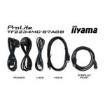 Monitor touchscreen Iiyama ProLite TF2234MC-B7AGB - cabluri