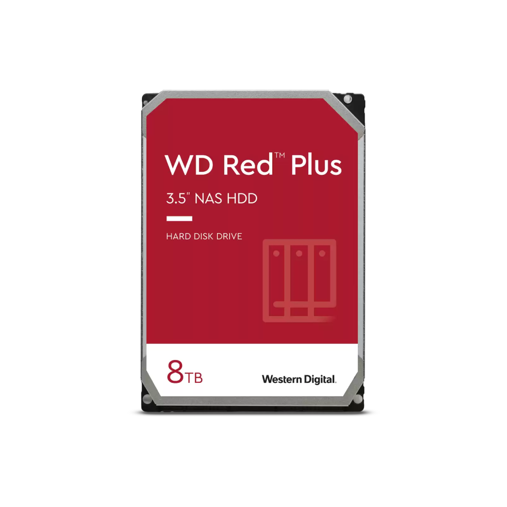 HDD WD Red Plus NAS, 8 TB, 256 MB, 3.5 inch, WD80EFBX