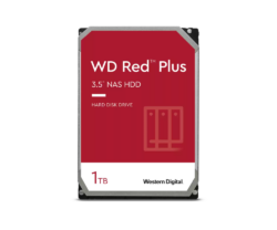 HDD intern WD Red Plus NAS, 1 TB, 64 MB, 3.5 inch, WD10EFRX