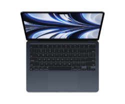 Apple MacBook Air, 13.6 inch, Apple M2, Liquid Retina, 8 GB RAM, 256 GB SSD, Midnight, mly33zea, INT KB