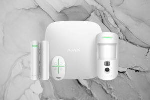 Kit alarma AJAX StarterKit Cam, Wireless, LAN + 2G, Alb