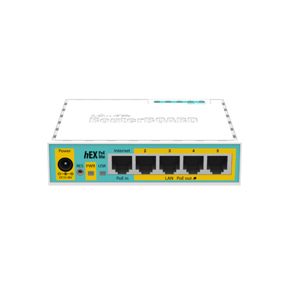 Router MikroTik hEX PoE Lite, 4 x PoE, 64 MB RAM, RB750UPr2