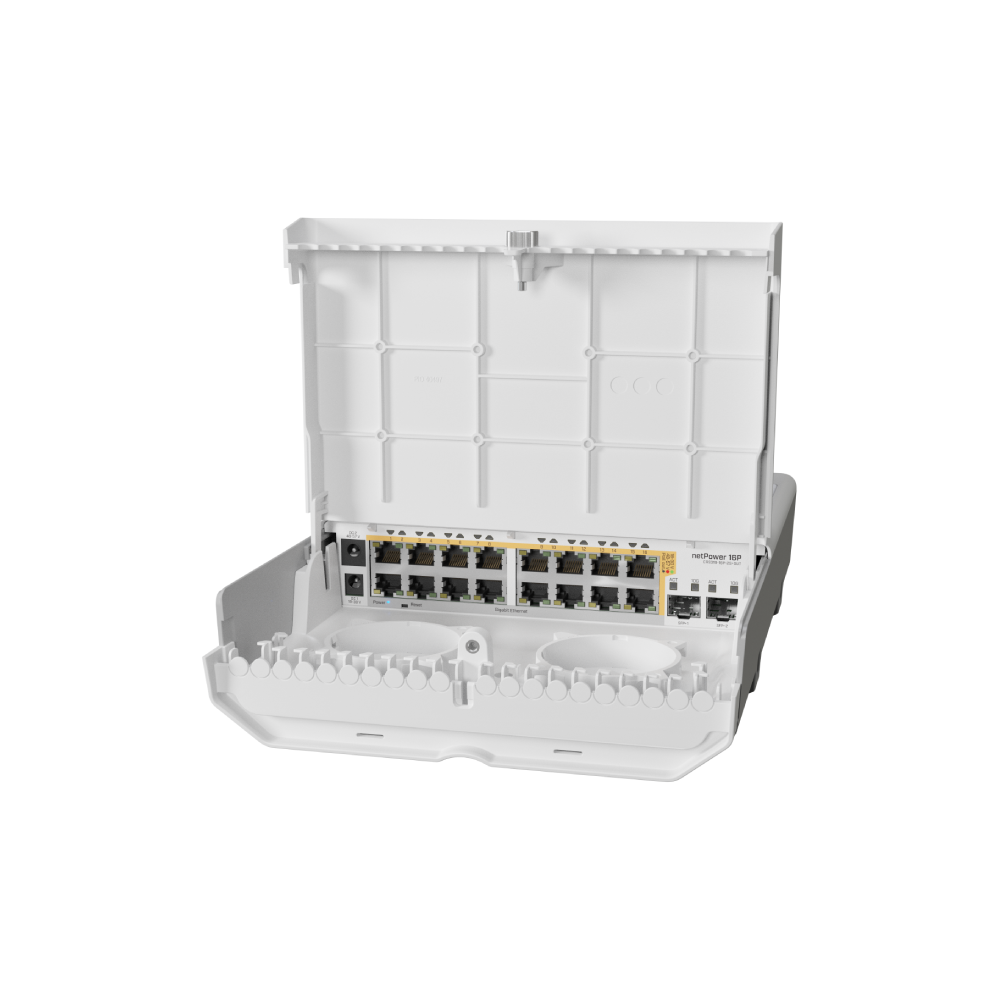 Switch Mikrotik netPower 16P, 16 x Gigabit PoE-out, 2 x SFP+