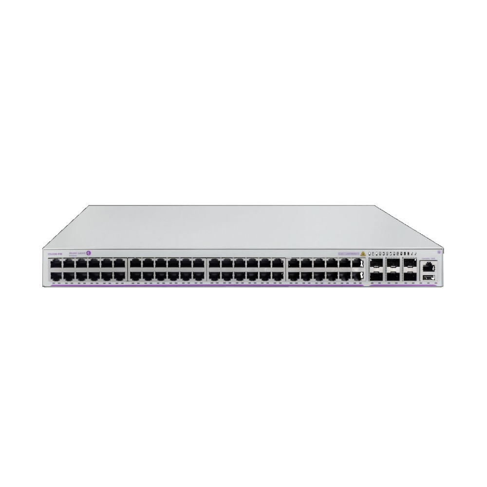 Switch Alcatel-Lucent OmniSwitch 2260, 48 porturi RJ-45 PoE 101001G BaseT, 6 porturi SFP (1G) uplink