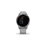 Ceas smartwatch Garmin Vivoactive 4S, Powder GraySilver, 40 mm, AndroidiOS, silicon