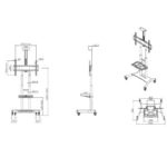 Stand mobil Multibrackets M Public Floorstand Basic 180, 55-80 inch, 90 kg