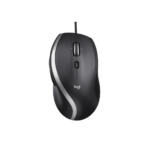 Mouse cu fir Logitech M500s de dimensiune completa, design ergonomic, rezolutie de 4000 dpi si 7 butoane programabile.