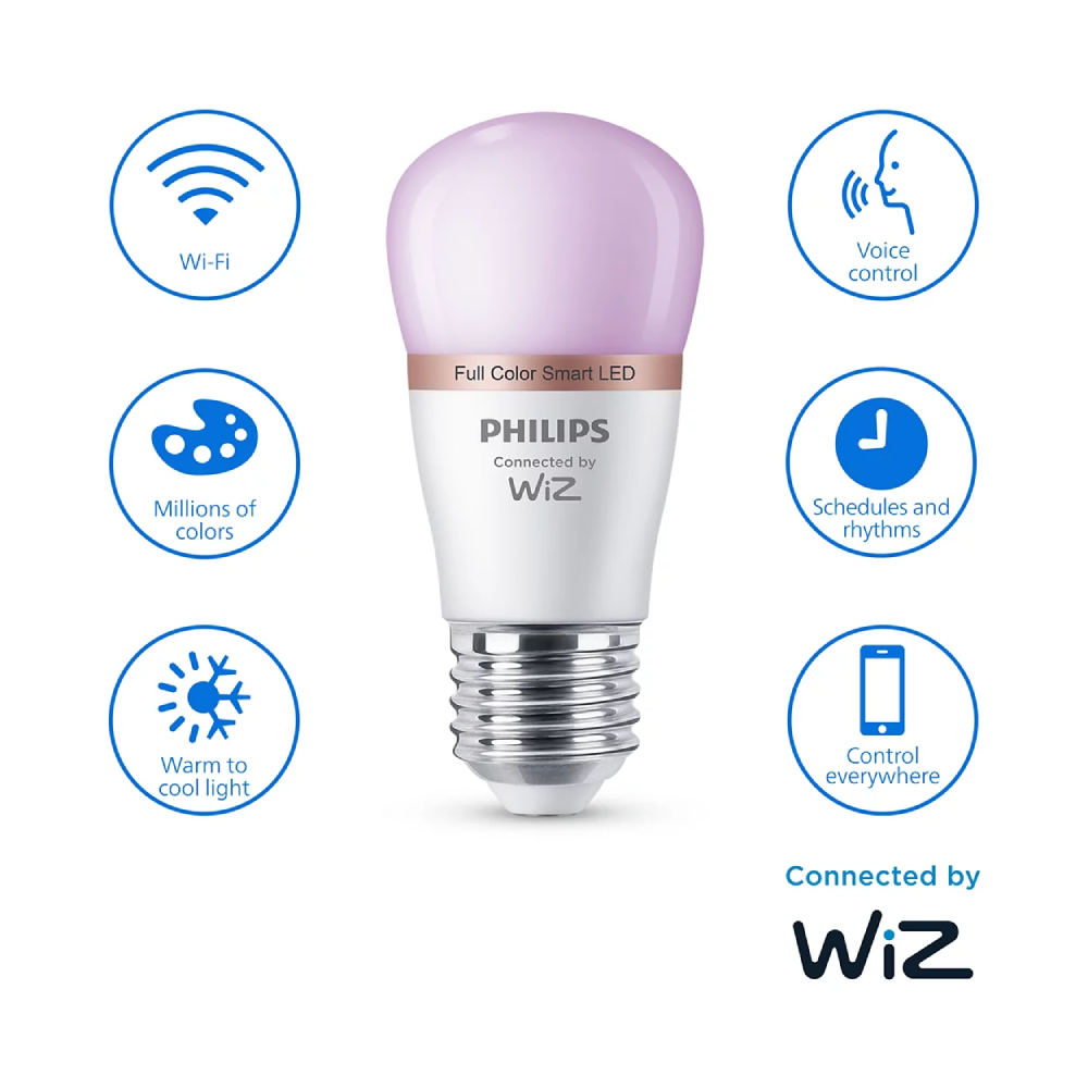 Philips Smart LED P45 | Bec, Wi-Fi, Bluetooth, E27, 40 W, 470 lm