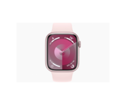 Apple Watch S9, Cellular, 45 mm, Pink Aluminium Case, Pink Sport Band, SM