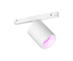 Spot LED RGB Philips Hue Perifo, Bluetooth, control vocal, 24 V, 5.3 W, 490 lm, lumina alba si color, Alb