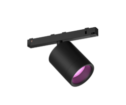 Spot LED RGB Philips Hue Perifo, Bluetooth, control vocal, 24 V, 5.3 W, 490 lm, lumina alba si color, Negru