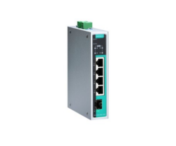 Switch MOXA EDS-G205A-4POE-1GSFP-T, fara management, PoE, 5 porturi