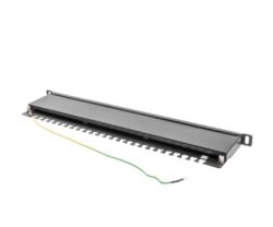 Patch panel 24 porturi 0,5U 19" Cat.5e FTP cu organizator