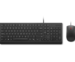 Lenovo Essential Wired Combo Black US Euro. Keyboard form factor: