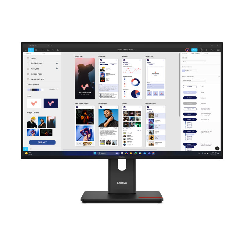 6e06cdedb3a38a8296c26151623e50a6.png Monitor Consumer Lenovo ThinkVision T32UD-40, 31.5", 3840 x 2160 pixeli, - imagine 1