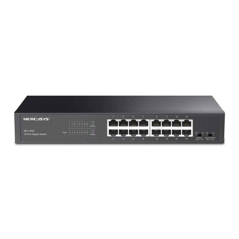 713e0d6e89e8eb2676639916c563b7fd.jpeg 16-Port Gigabit Desktop/Rackmount Switch, interfata 16×10/100/1000Mbps RJ45 Ports, Auto-Negotiation, Auto - imagine 1