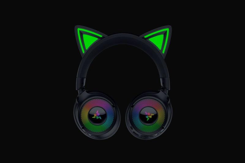 81dfa3799f01ac19654cbaea0825aea8.jpeg Casti Gaming Head-band Razer Kraken Kitty V3 Pro, Wireless/Wired, negru - imagine 1