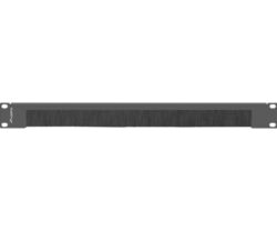 Panou cu perii 19" 1U negru  AK-1103-B