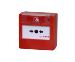 Buton de incendiu analog-adresabil Bosch FMC-420RW-GSGRD, IP54, rosu
