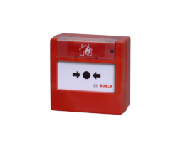 Buton de incendiu analog-adresabil Bosch FMC-420RW-GSGRRD, IP54, rosu