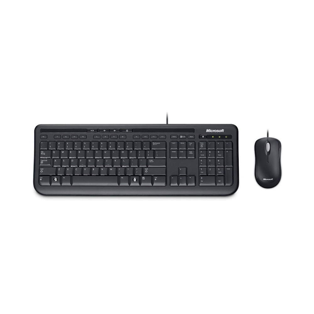 Kit tastatura + mouse Microsoft 600, cu fir, APB-00013 | Qmart.ro