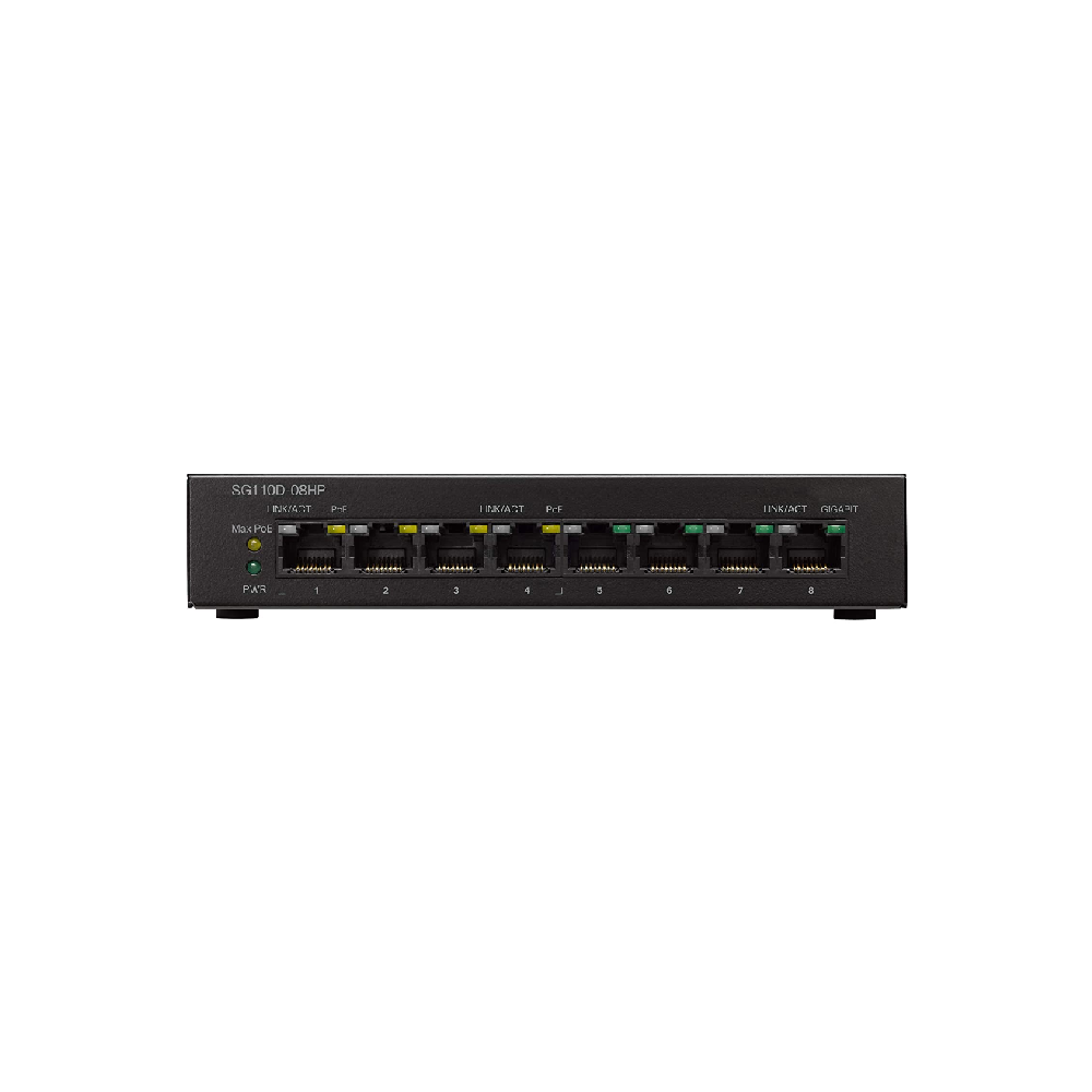 Switch Cisco SG110D-08HP Porturi MAX PoE Gigabit Desktop