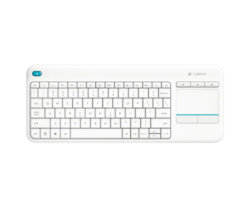 Tastatura wireless Logitech Touch K400 Plus, alb, 920-007146