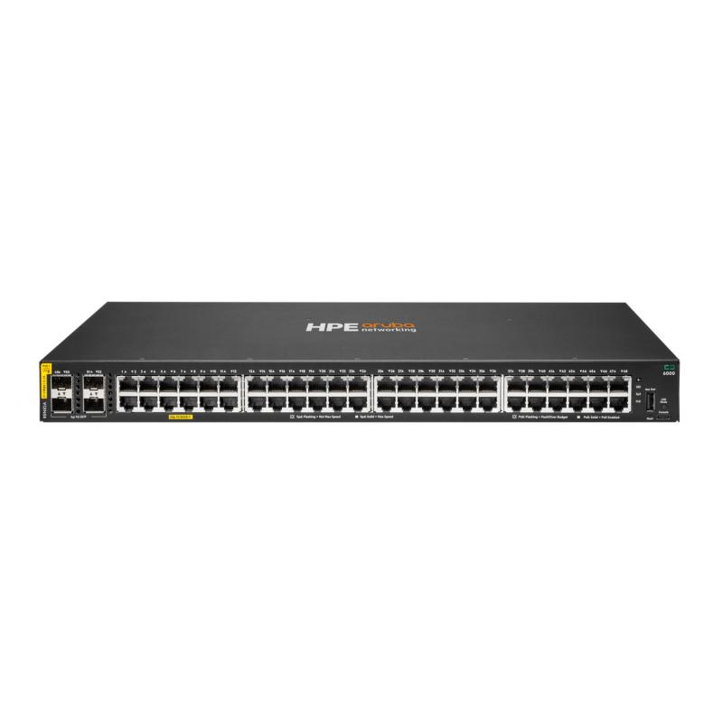 bd59a30e8470d75cd0accd1d81470154.jpg HPE Aruba Networking CX 6000 48G Class4 PoE 4SFP 370W - imagine 1