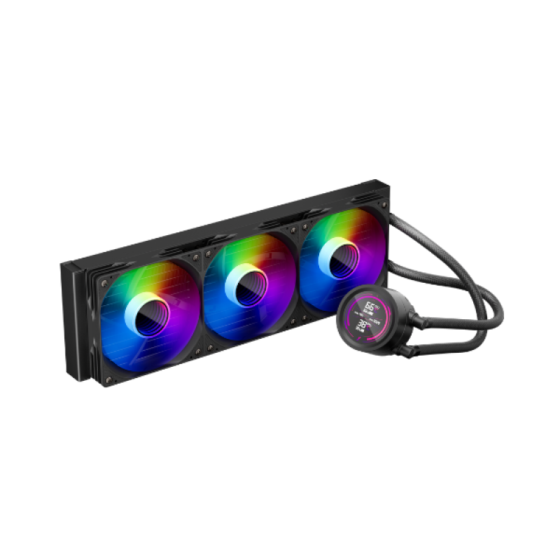 8bb606cdbd71b6b0c3572ccff9312b78.png Cooler Procesor 1stPlayer TS4 360 BLACK, 12 cm, 3 ventilatoare - imagine 1
