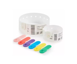 Bratari identificare Zebra Z-Band Quickclip, adult, albe, 960 bucati