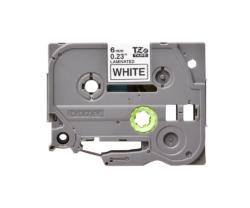 Caseta banda etichete Brother TZE211, 6 mm, negru pe alb
