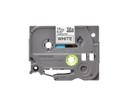 Caseta banda etichete Brother TZE231, 12 mm, negru pe alb