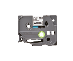 Caseta banda etichete Brother TZE251, 24 mm, negru pe alb