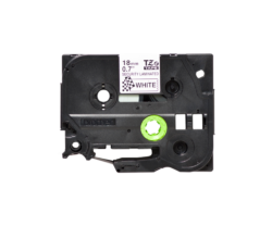 Caseta banda etichete de securitate Brother TZESE4, 18 mm, negru-alb