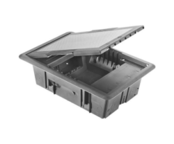 Doza de pardoseala GEWISS GW24611, 10 module, capac inox